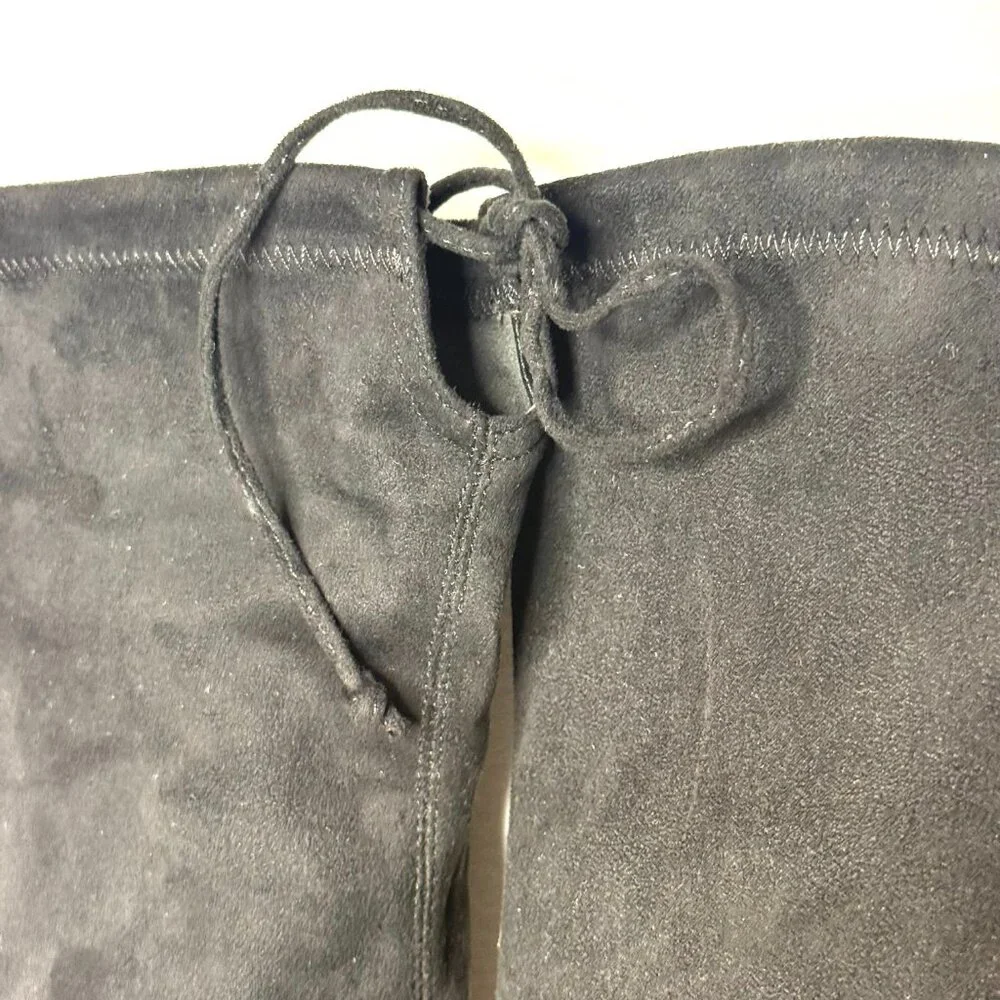 Steve Madden Gorgeous Suede Over The Knee High Heel Boots 9 Black